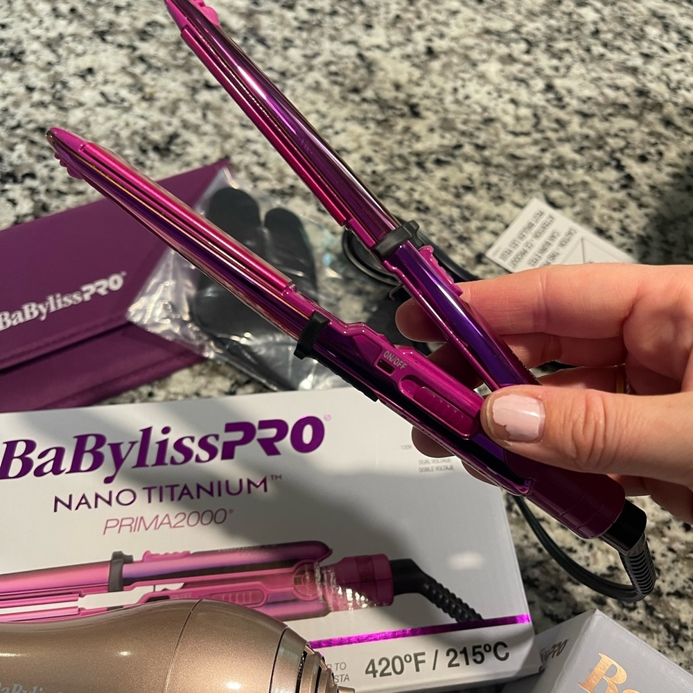 BaBylissPRO Nano Titanium Prima2000 Flat Iron Mini LIMITED Edition - Picture 3 of 9